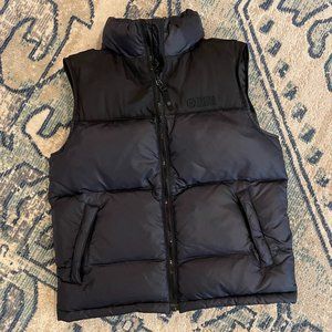 Nautica Jeans Womens Puffer Vest Zip Closure Navy Blue SIze S